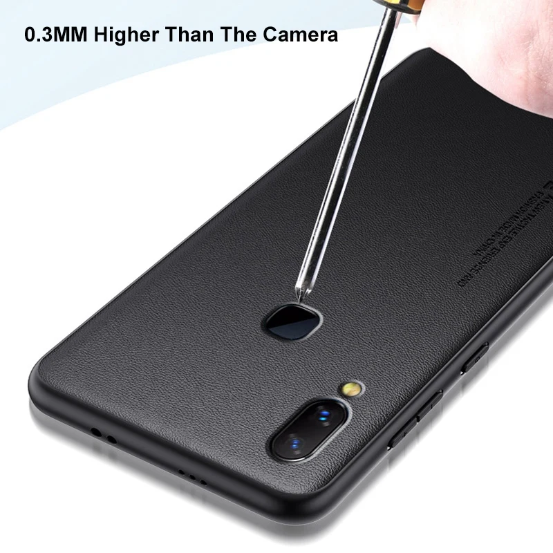 Funda de cuero PU de lujo para Vivo Y85, funda trasera de silicona mate a prueba de golpes, funda de teléfono de protección completa para Vivo V9 Youth Z1 Z3X - imagen 5