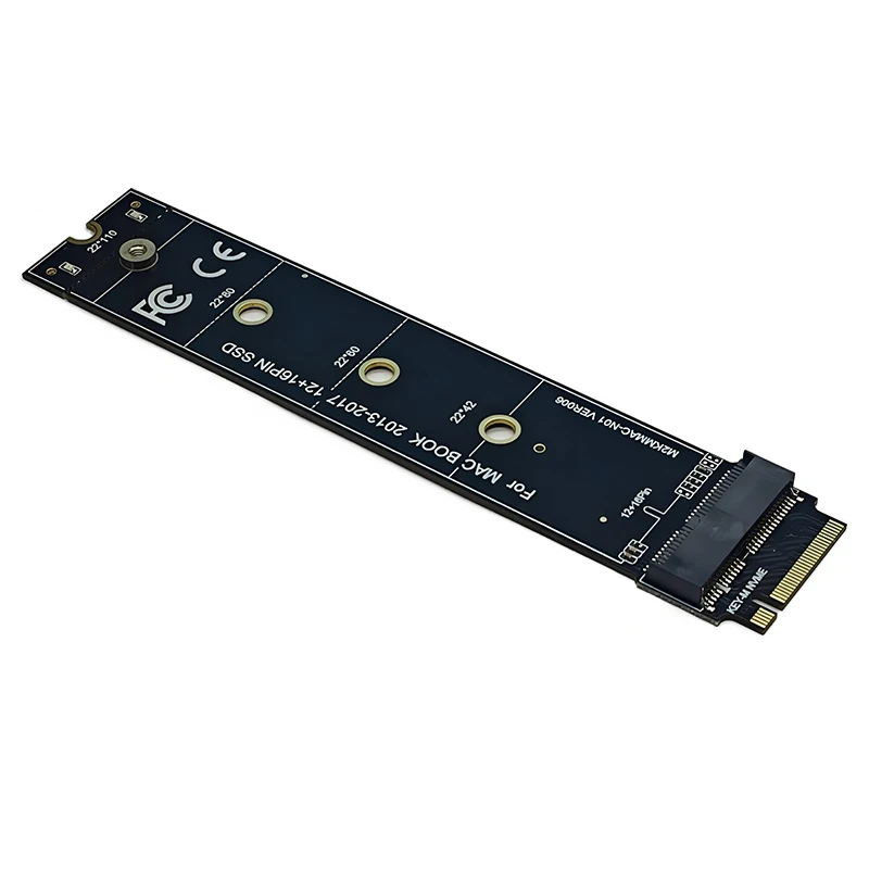 Para Macbook SSD convertidor para Macbook 2013 2014 2015 2017 A1465 A1466 12 + 6 pines SSD a M2 KEY-M NVME adaptador de tarjeta elevadora tamaño 22110 - imagen 5