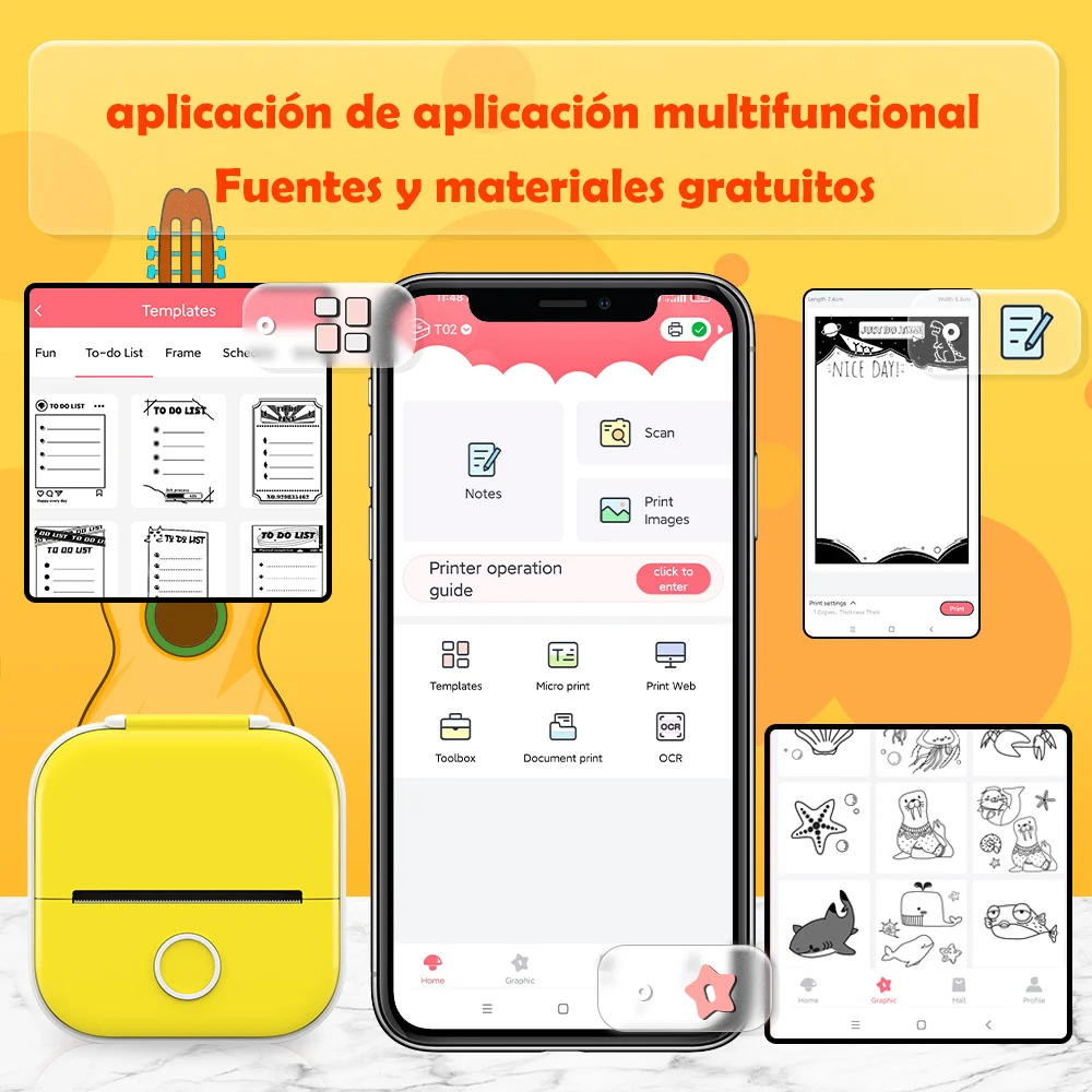 【Droshipping】Phomemo T02 impresora térmica portátil Mini impresora de impresión térmica máquina de etiquetas adhesivas de bolsillo varias etiquetas de papel - imagen 4