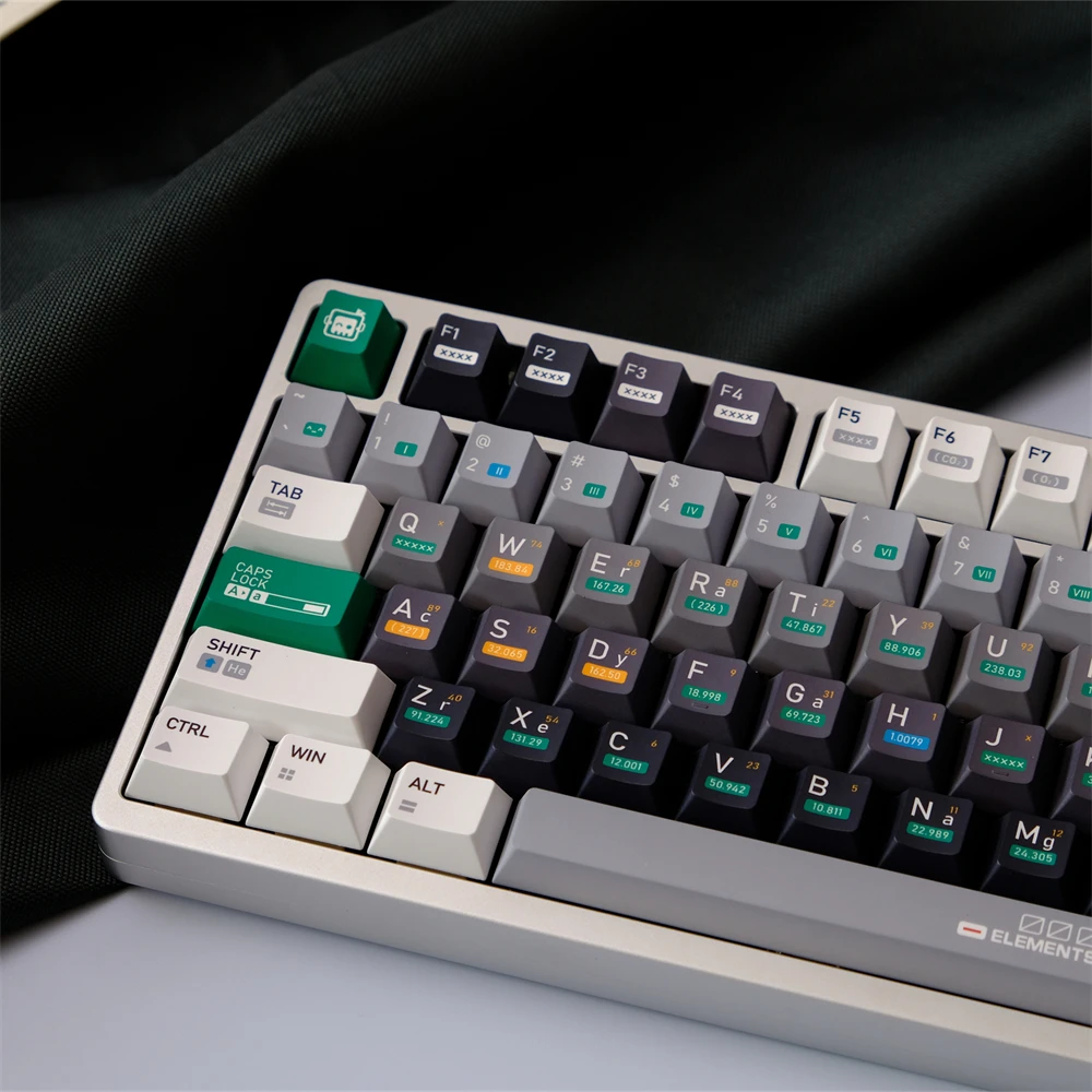 Teclas de química 01, 151 teclas, perfil de cereza, teclas personalizadas con subcama de tinte PBT para teclado mecánico MX GH60 61 68 75 87 980