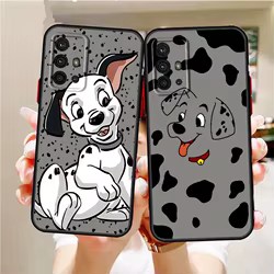 Dibujos animados de perro manchado, diseño 101, translúcido esmerilado para Samsung A53, A52, A33, A32, A51, A71, A21S, A13, A73, A50, A22, A12, 5G, mate