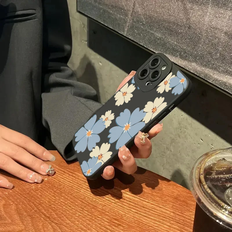 Funda de teléfono de flor grande azul de verano para Xiaomi Redmi Note 13 12 11 Pro Plus 5G 12S 11S 11 10S Redmi 13 12C funda suave de silicona - imagen 5