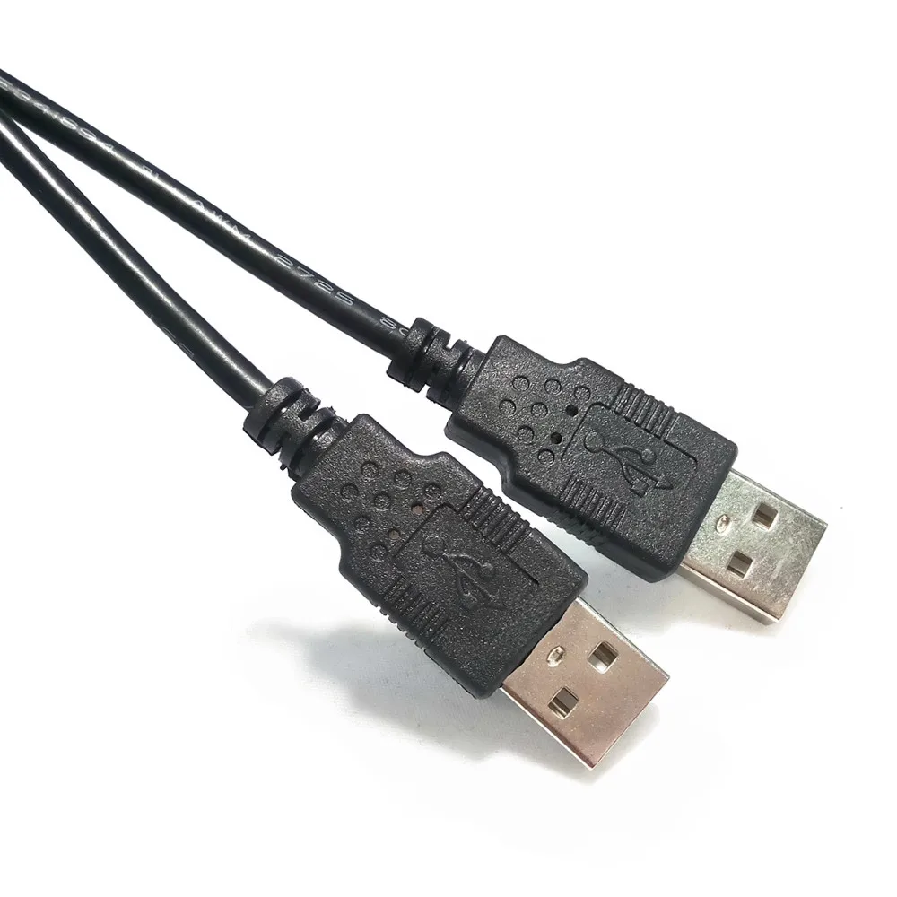 Cable de extensión de computadora USB doble de 0,3 M-5 M 1M USB 2.0 tipo A Cable de enchufe a enchufe de alta velocidad 480 mbps negro - imagen 4