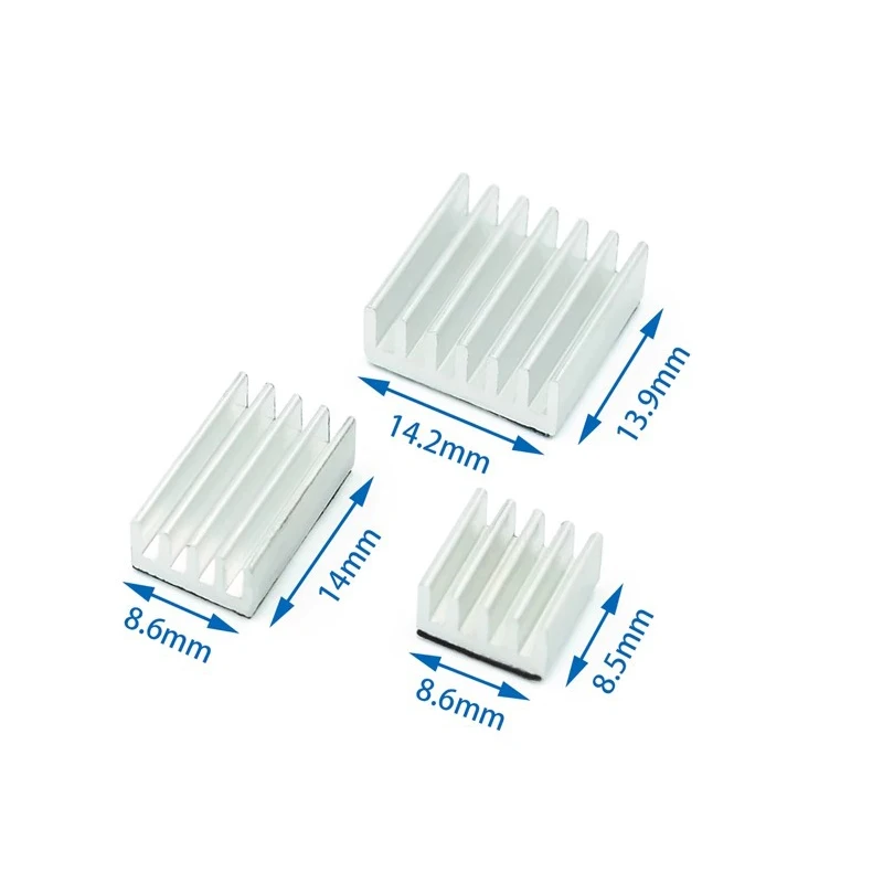 Disipador de calor para Raspberry Pi 4, Kit de refrigeración de radiador de aluminio, 3 piezas, modelo B - imagen 5