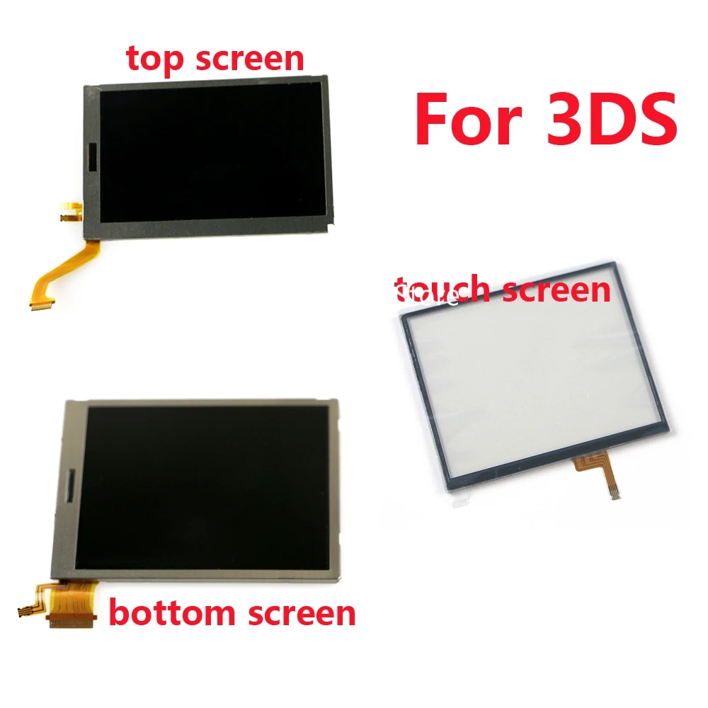 Pantalla LCD de repuesto superior e inferior para Nintendo 3DS LCD con Panel táctil para 3DS