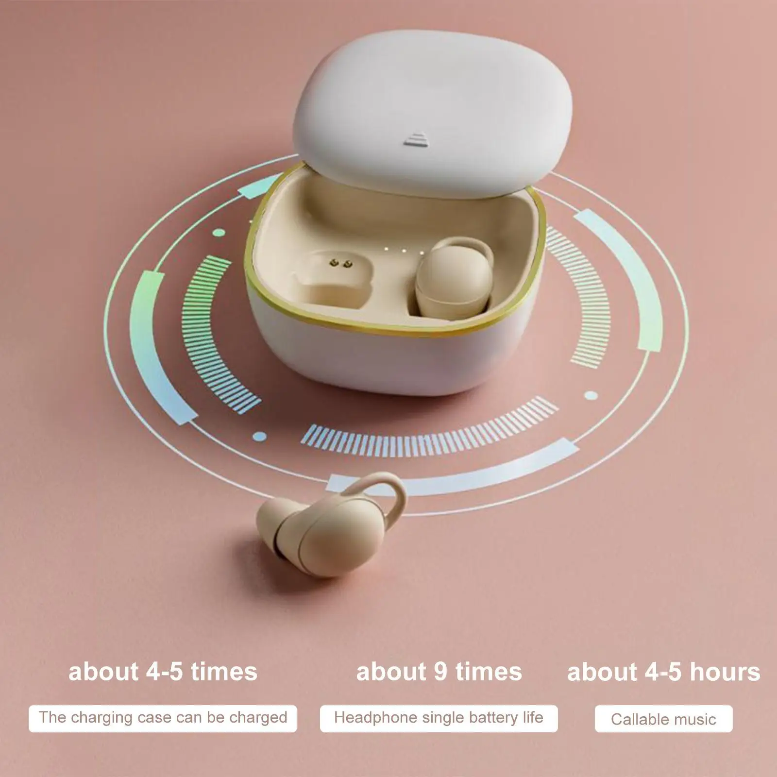 Auriculares Bluetooth Reducción de ruido invisible inalámbrica verdadera para dormir Negro - imagen 2