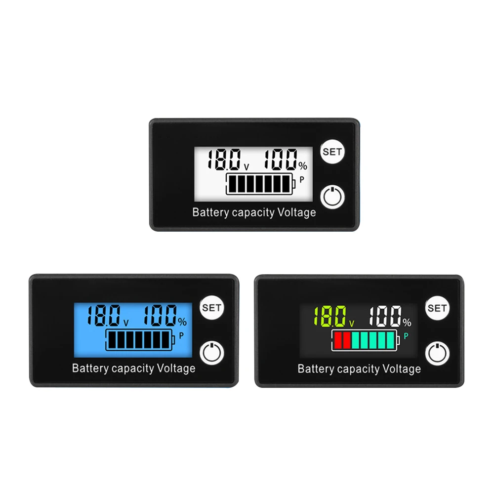 Medidor Digital LCD DC8-100V, indicador de capacidad de batería 6133A, batería de fosfato de hierro y iones de litio, voltímetro de 12V, 24V, 36V, 48V, 60V y 72V