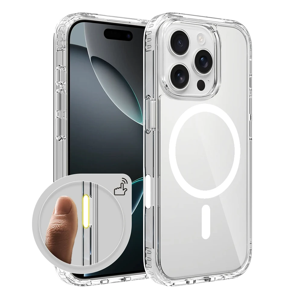 Funda con botón de captura de Control de cámara para iPhone 17 Air 16 Pro Max Plus Magsafe Mag Safe 16Pro 16Plus 17Pro, accesorios para teléfono - imagen 2