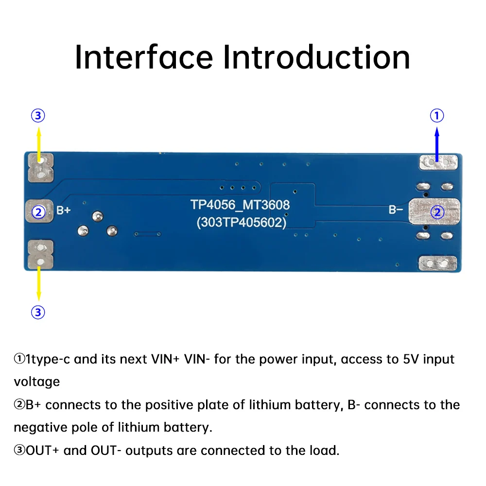 Módulo de refuerzo de carga y descarga de batería de litio tipo C de 3,7 V a 9V 12V circuito integrado ajustable para electrónica - imagen 4