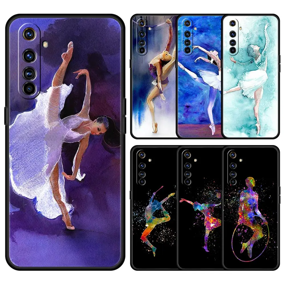 Gimnasia color agua para Realme GT Neo 2 3 3T 5 funda de teléfono 12 11 5G 10 9 8 5G 7 6 GT5 GT3 GT2 Pro C21 C11 C25 C35