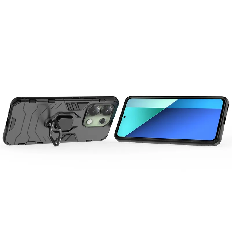 Funda protectora para Redmi Note 13, 4G, 11, 12, 13 Pro Plus, 5G, armadura dura, anillo de dedo, parachoques para Redmi 13C, 12C - imagen 5
