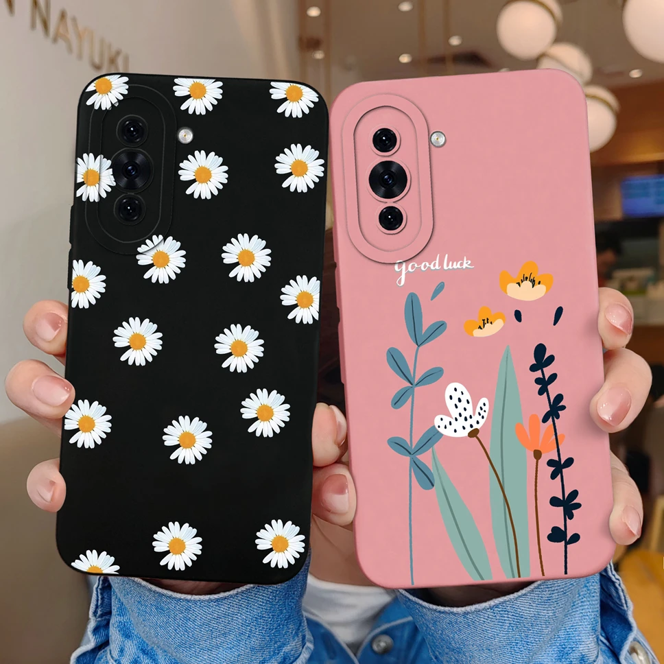 Fundas de teléfono para Huawei Nova 10, 10 Pro, 10 SE, líquido suave, encantadora funda de mano con gesto de corazón para Huawei Nova10 Pro 10SE - imagen 2