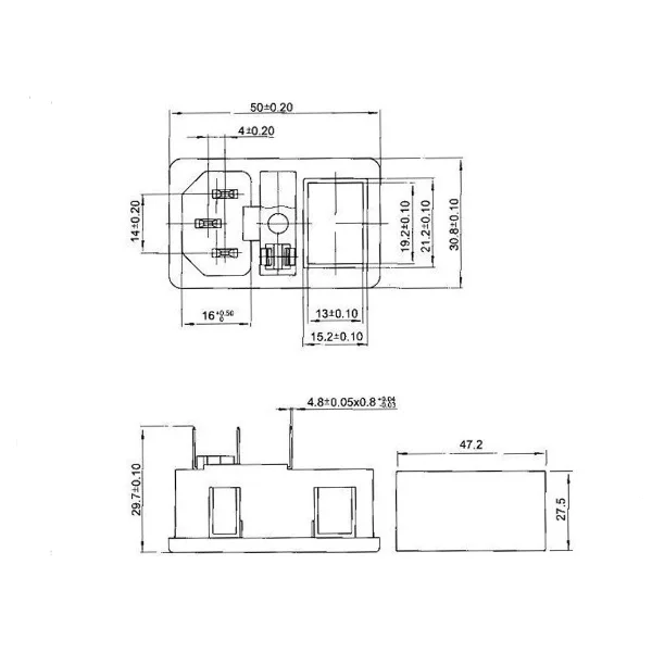 AC-01 Luz roja tres en uno, luz verde, interruptor de barco de 4 pines, portafusibles de 10A, conector a presión 1,5, toma de corriente empotrada de 3 orificios - imagen 5