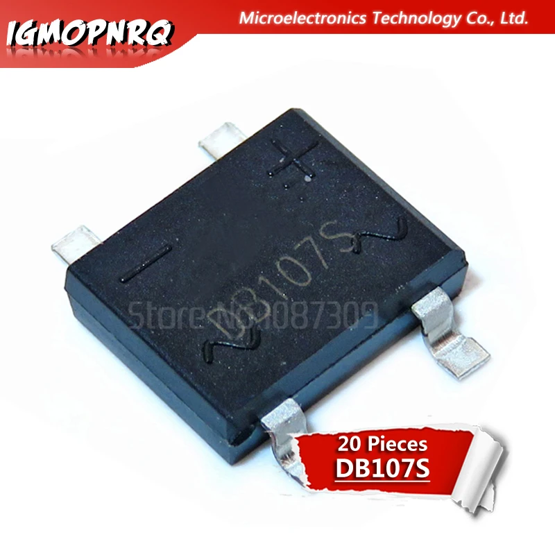 Rectificadores de puente 20 piezas, DB107S, DB107, DB207S, DB207, DB157S, 2A, 1000V, 1A, 1000V, nuevo y original - imagen 4
