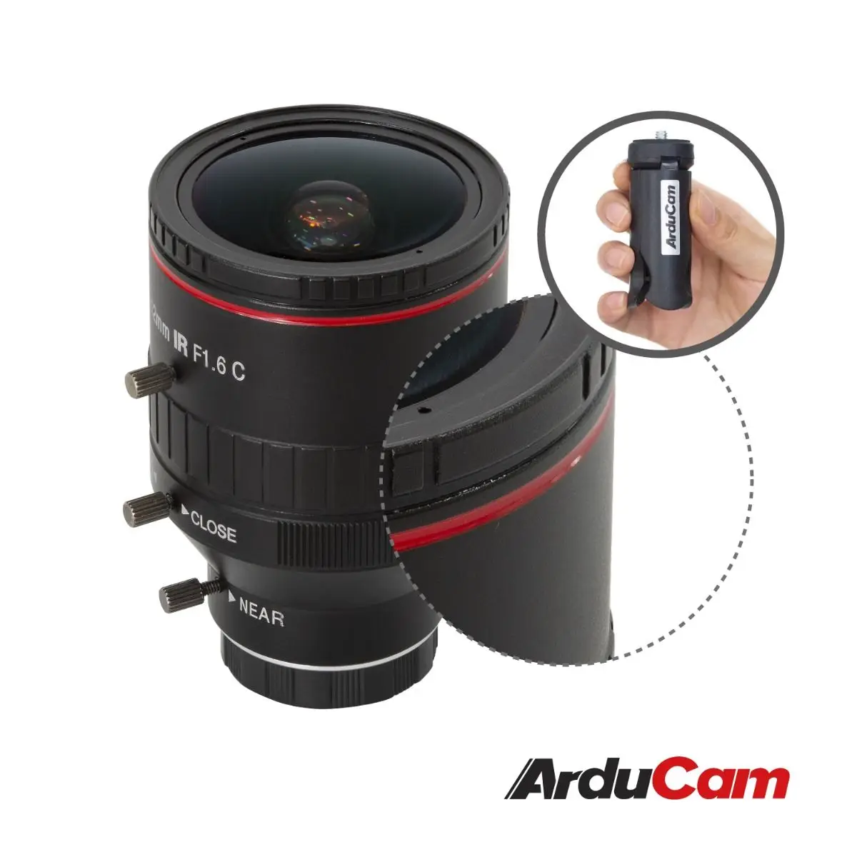 Arducam Paquete de cámara USB completo de alta calidad, módulo de cámara IMX477 de 12MP 1/2,3 pulgadas con lente varifocal de 2,8-12 mm C20280M12, Me - imagen 2