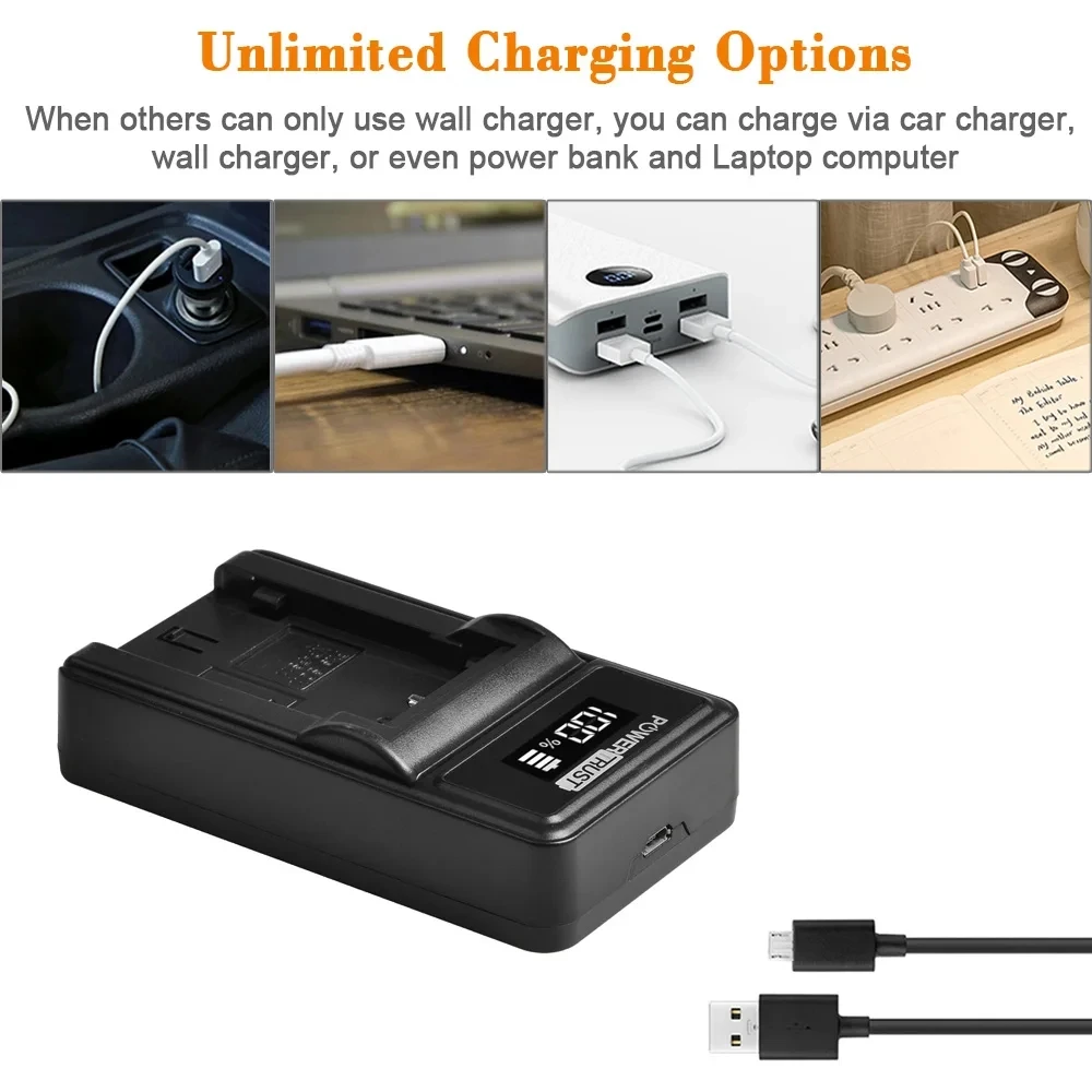 PowerTrust NP-FS11 NP-FS10 batería + cargador LED para Sony NP FS11 NPFS10 NP-FS12 NP-FS31 CCD-CR1 CCD-CR5 DCR-PC1 PC2 PC3 PC4 PC5 - imagen 4