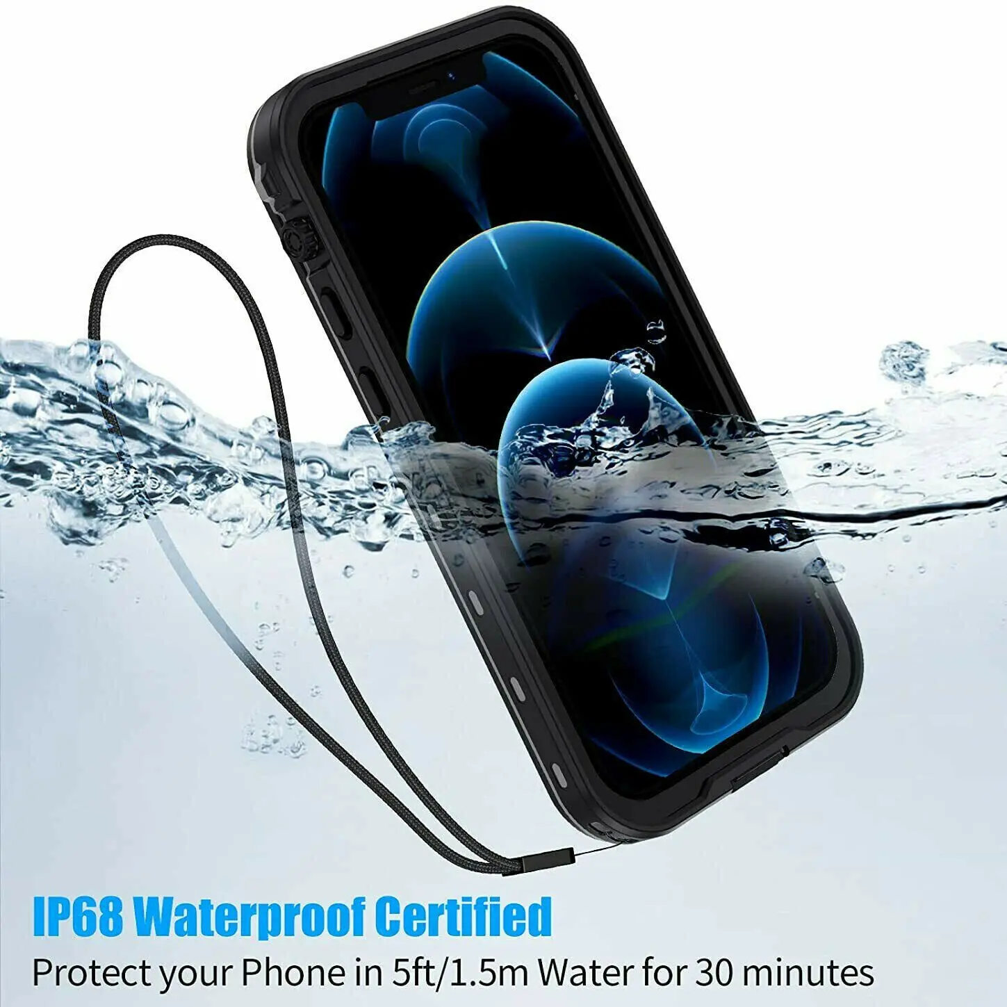 Funda impermeable IP68 para iPhone 16 15 Pro Max 14 Plus 13 12 Mini protección de cuerpo completo cubierta de buceo a prueba de polvo Fundas Coque - imagen 3