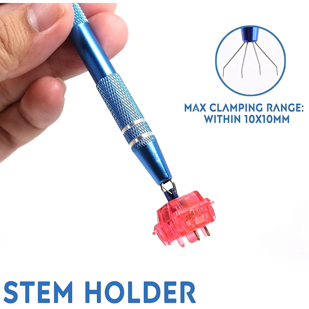 Kits de extractor de interruptor lubricante para teclado mecánico, 4 piezas, extractor de tapa de tecla, cepillo de soporte de vástago - imagen 5