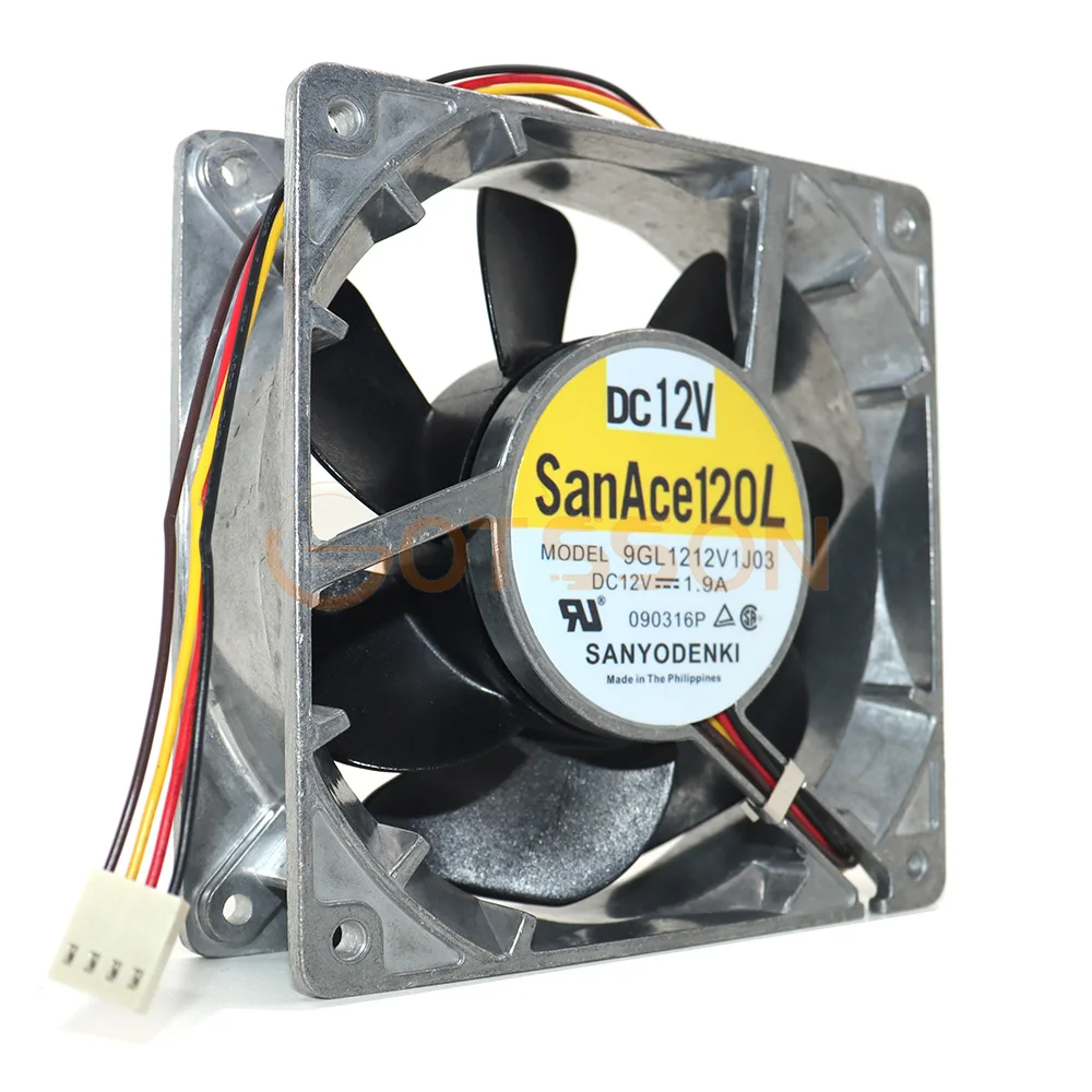 Ventilador de refrigeración para motocicleta, accesorio de aluminio resistente al agua, alta temperatura, modificado, violento, 12V, 1.9A, 9GL1212V1J03, 12038x120x38MM, 120MM, 120 - imagen 2