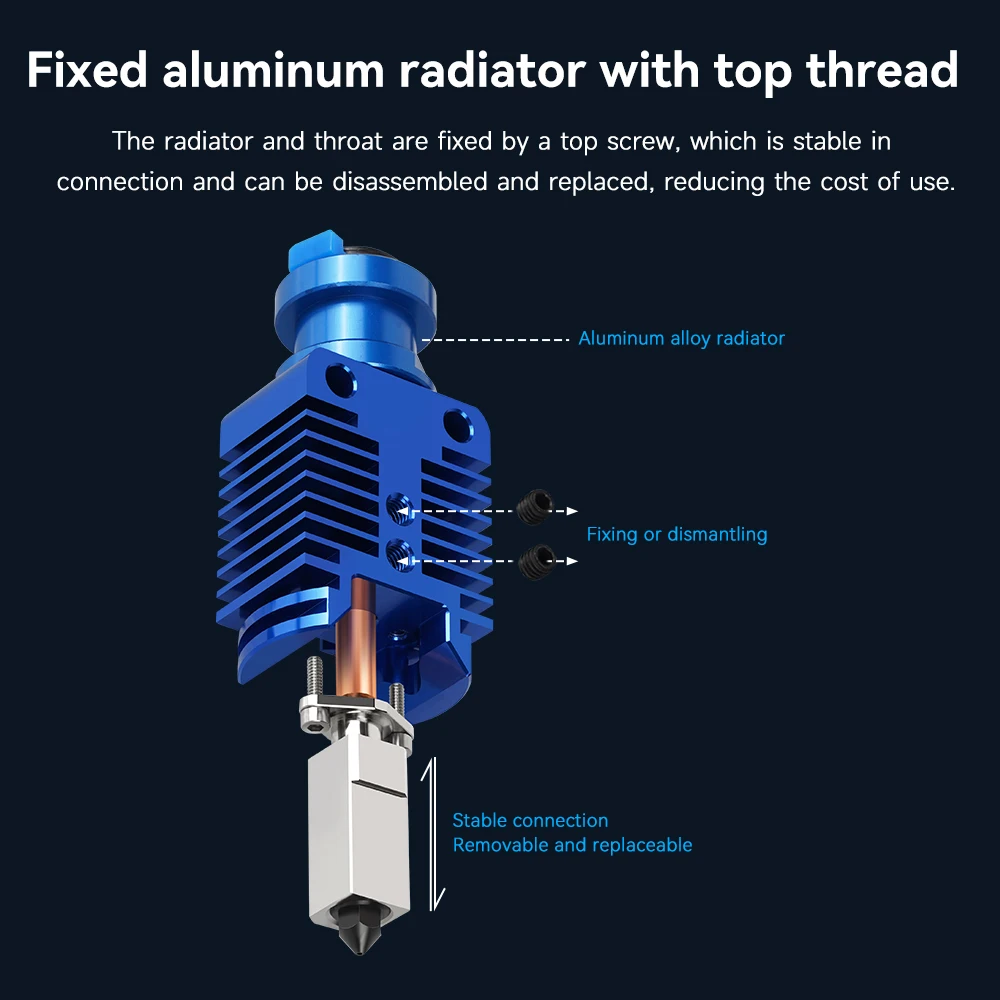 Hotend Upgrade TZ E3 V6 2,0 Hotend almohadilla calefactora de cerámica para Ender 3 Ender 3 V2 Ender 3 Pro FDM Vorn 2,4 impresión de alta velocidad - imagen 3