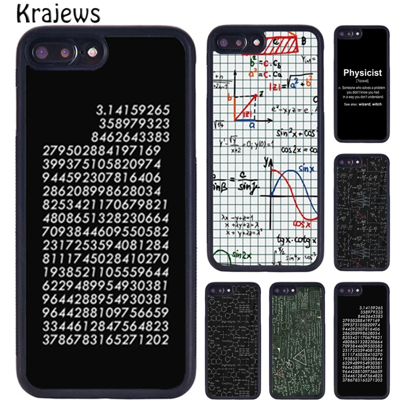 Krajews física matemáticas fórmula funda de teléfono para iPhone 17 Air 16 15 14 11 12 13 Pro MAX Plus funda coque