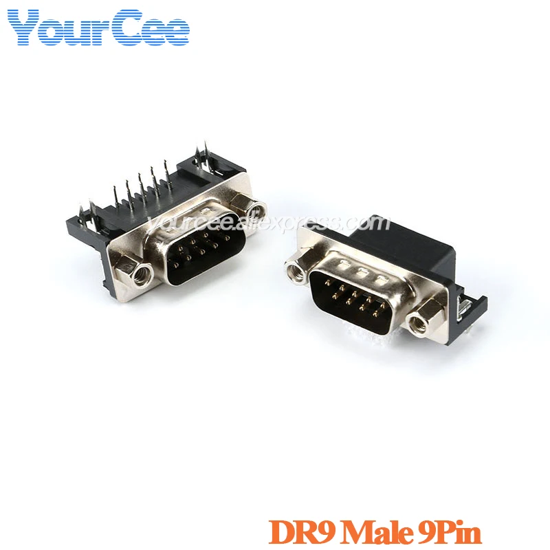 2 uds/1 unidad DR9 9P puerto serie RS232 DR25 25P puerto paralelo DR15 Pin doblado de 90 grados ángulo recto conector d-sub soldado - imagen 5