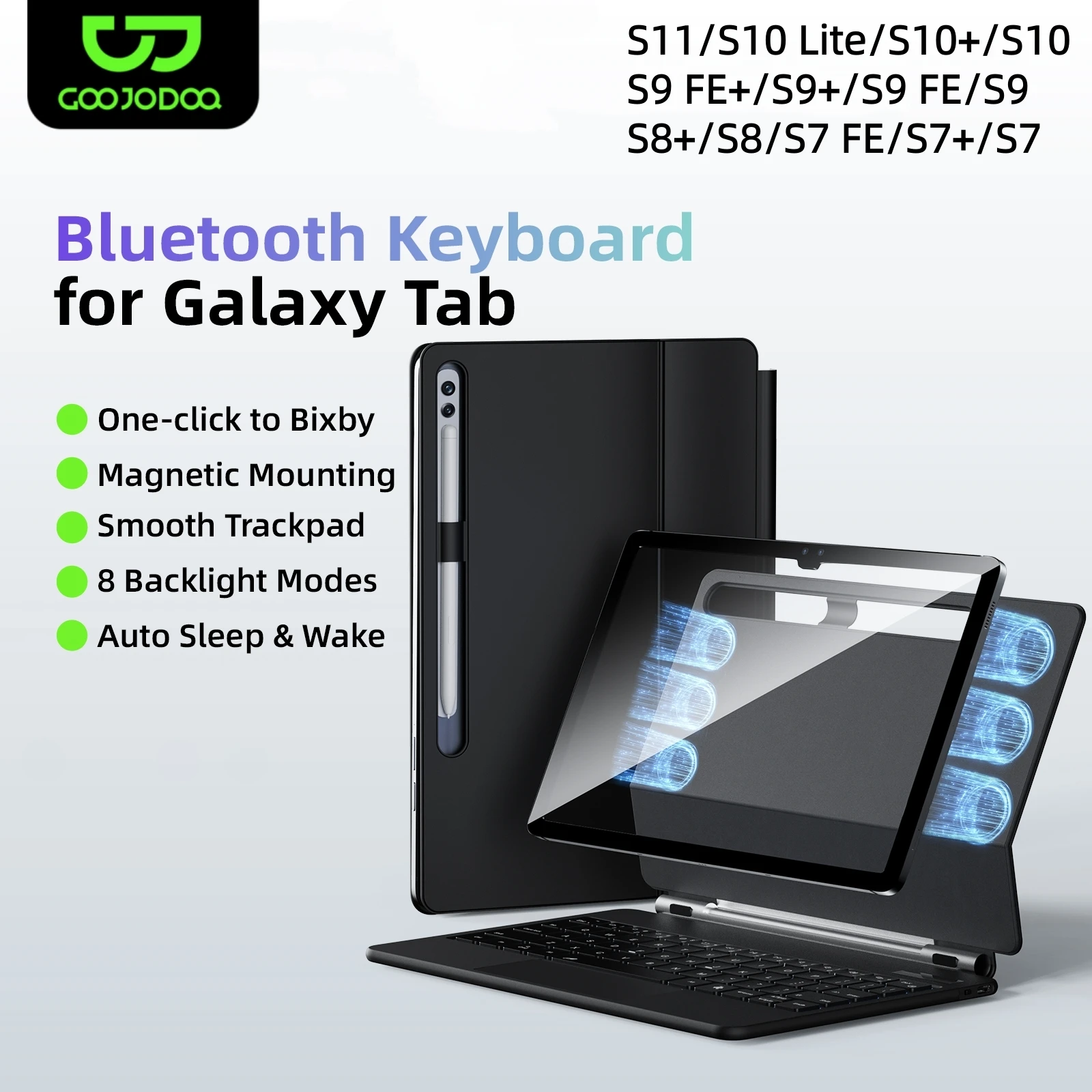 Magic Keyboard For Samsung Galaxy Tab S11 S10 Plus S9 S10 FE S8 S7 S10 Lite floating Adjustable angle One-click Access to Bixby