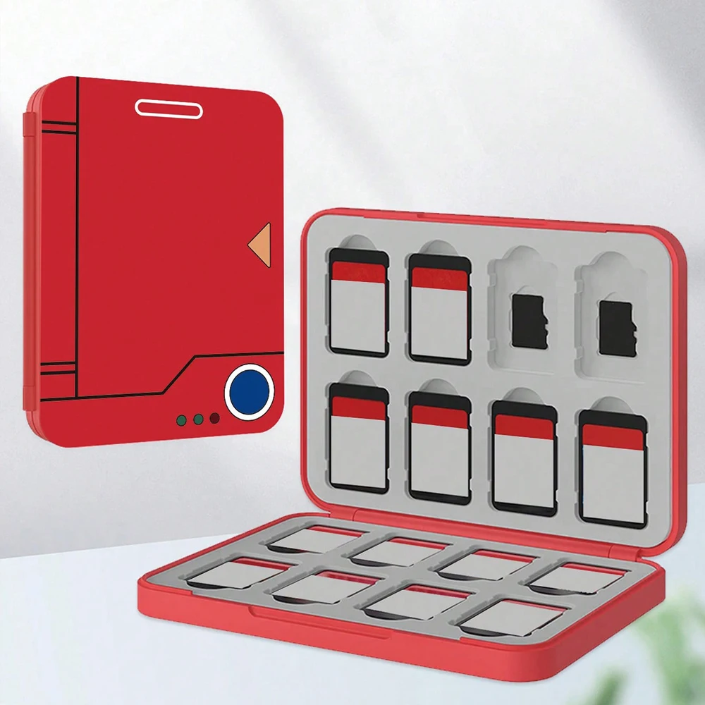 Adecuado para lector de casetes de absorción magnética de tarjeta de juego Switch 16 en 1 rojo