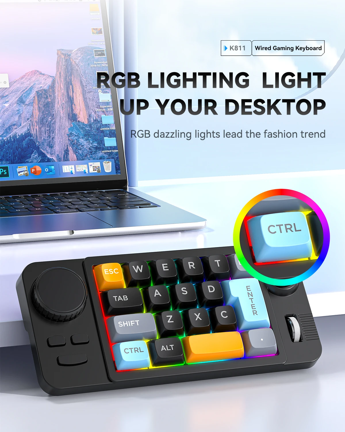 Teclado mecánico con cable de intercambio en caliente con desplazamiento de volumen Jostic teclado programador de 19 teclas para ordenador portátil - imagen 3