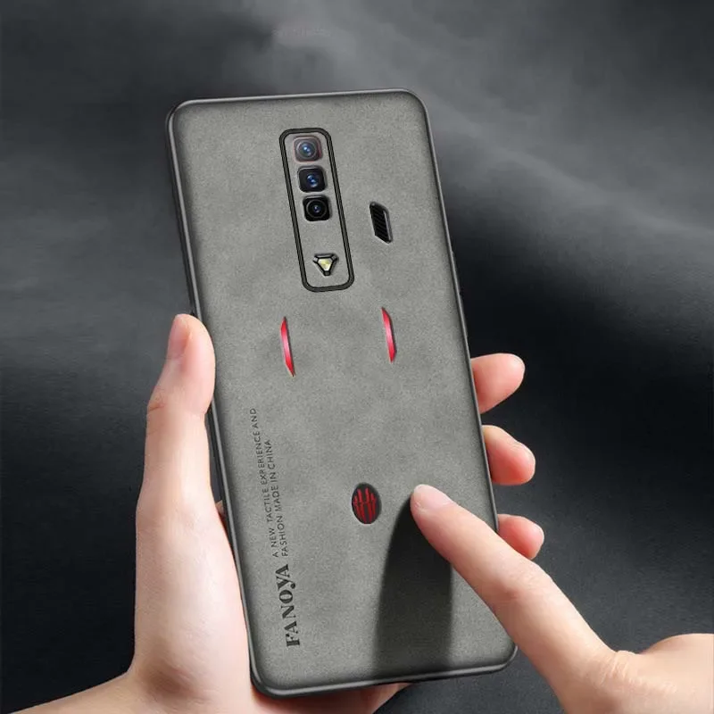 Funda de cuero suave de lujo para ZTE Nubia Red Magic 9Pro Plus 8 7 7s 6s 6R, protector de lente a prueba de golpes, funda trasera de silicona mate - imagen 3