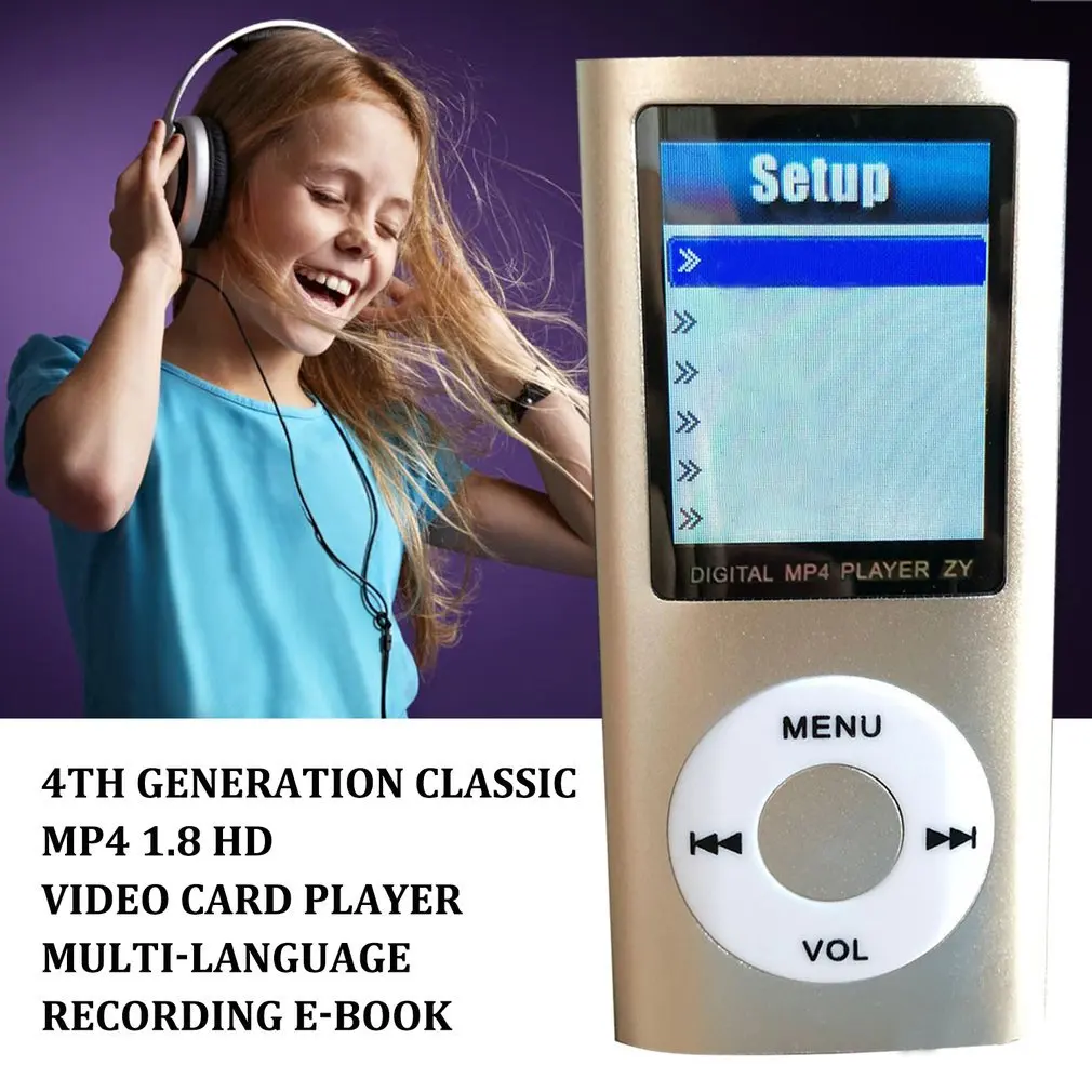 Reproductor mp3 con pantalla a color de 1,8 pulgadas, reproduce música con radio fm, reproductor de vídeo, E-book - imagen 3