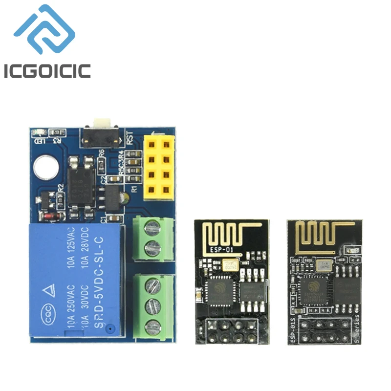 Módulo de relé WiFi ESP8266 ESP-01S 5V, interruptor de Control remoto en casa inteligente para aplicación de teléfono Arduino, módulo WIFI inalámbrico ESP01S - imagen 3