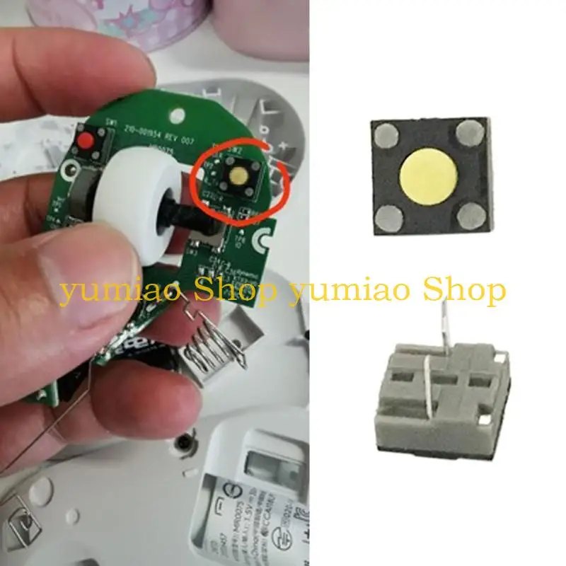 587B 2 unids/set microinterruptores ratón microinterruptor cuadrado para electrónica consumo - imagen 3