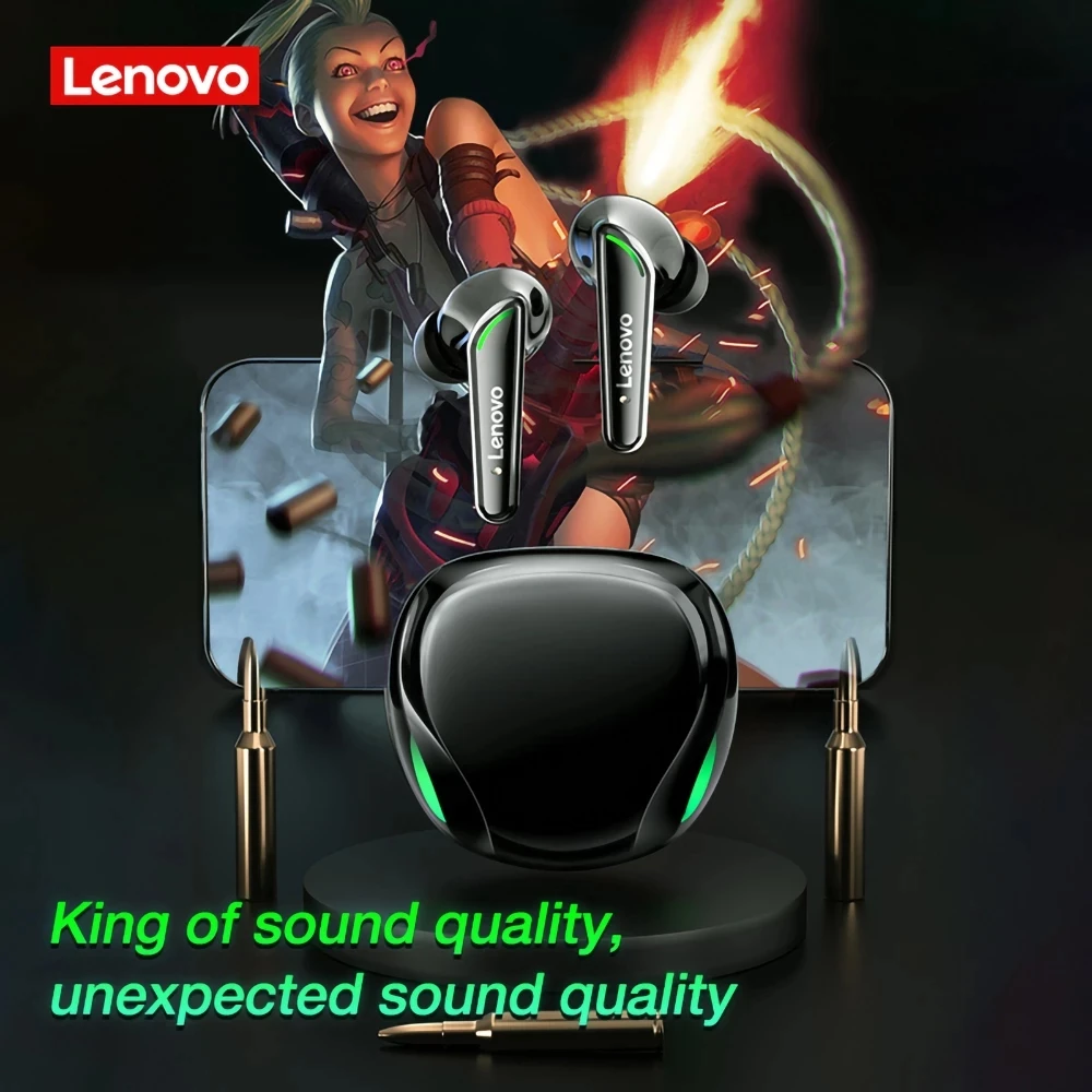 Lenovo-auriculares inalámbricos XT92, audífonos originales con Control táctil, Bluetooth, estéreo, HD, con micrófono, 5 unidades - imagen 5