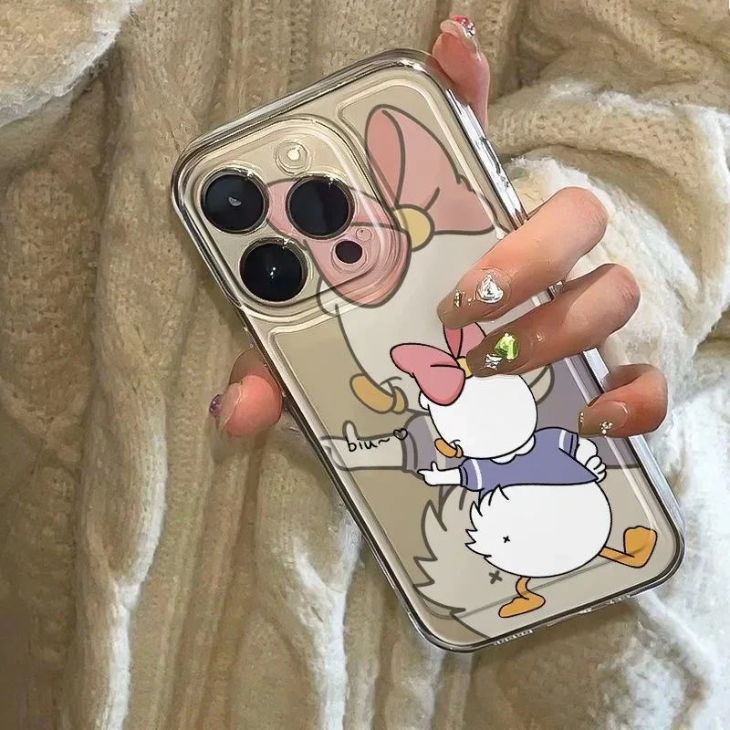 Pareja Pato Donald Mickey Minne funda para Samsung Galaxy S25 S24 Ultra S23 FE S21 S22 Plus A55 A15 A54 5G A16 A35 A25 A56 A36 A26 - imagen 3