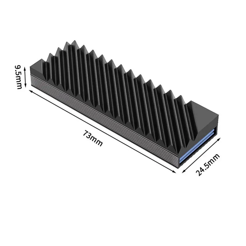TUECER M.2 2280 NVMe SSD Disipador de calor de doble cara de aluminio con almohadilla térmica de silicona: alto rendimiento de enfriamiento para PC de escritorio - imagen 5