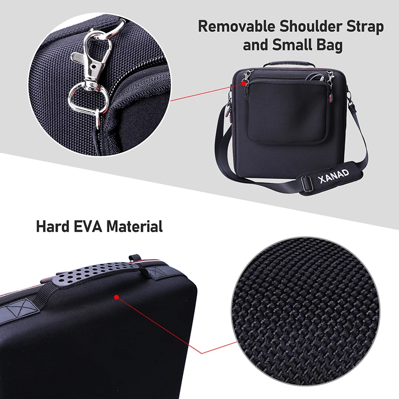 XANAD Estuche rígido de EVA para Akai Professional MPC One Bolsa de almacenamiento de transporte protectora con correa de hombro externa - imagen 5