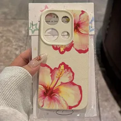 Funda Xiaomi Redmi 13 Antigolpes Lichi Hibisco Rosa Elegante