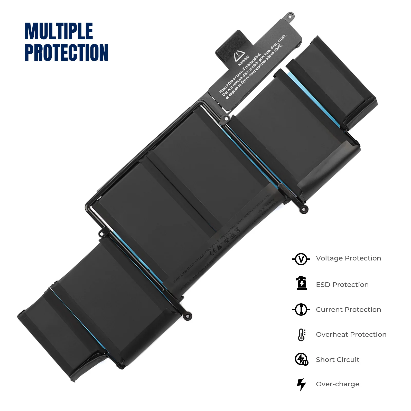 YOOFAN-Batería de ordenador portátil A1493 para Apple MacBook Pro, 13 ", 2013, Retina, A1502, ME864LL/A, ME866LL/A, ME865LL/A, MGX72, ME864, ME866 - imagen 2