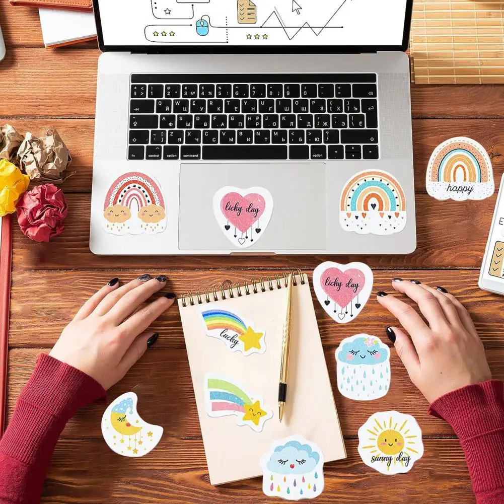 Pegatinas para aliviar el estrés, pegatinas para aliviar la ansiedad, tiras con forma de arcoíris para reducción del estrés, pegatinas para aliviar la ansiedad para estudiantes, 24 piezas