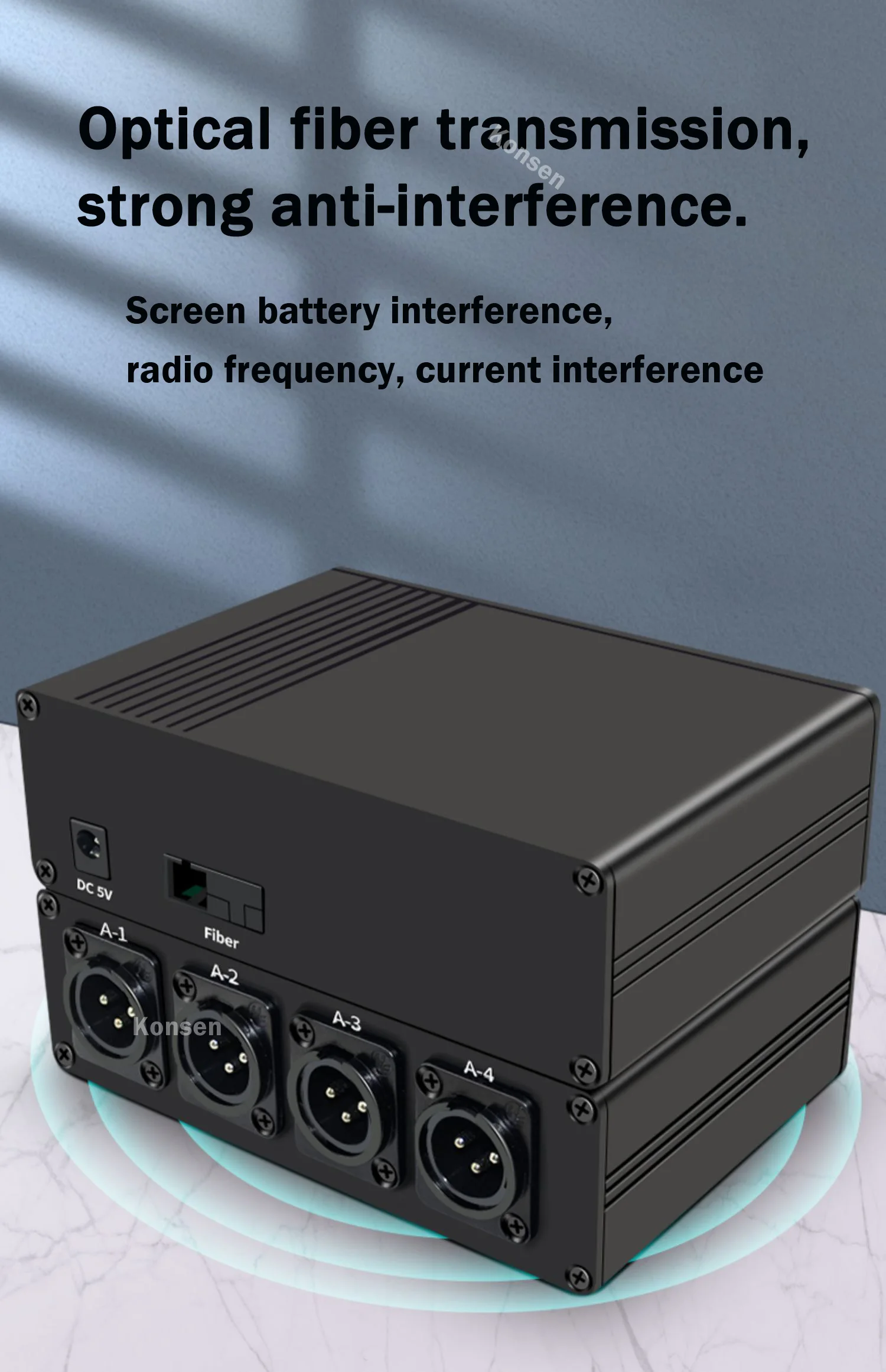 Kit Extensor XLR 4 Canales por Fibra Óptica SC Hasta 20km - imagen 5
