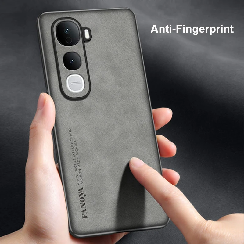 Para Vivo Y400 5G funda de teléfono de cuero PU de lujo para Vivo Y400 5G funda trasera de silicona mate a prueba de golpes protección completa Coque - imagen 5
