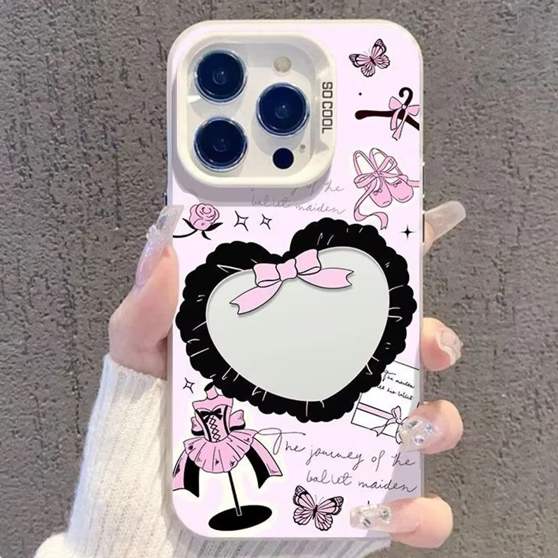 Funda de teléfono con diseño de falda de Ballet y lazo rosa para Samsung Galaxy S23 S24 S25 Ultra S22 S21 S20 Plus FE A15 A35 A55