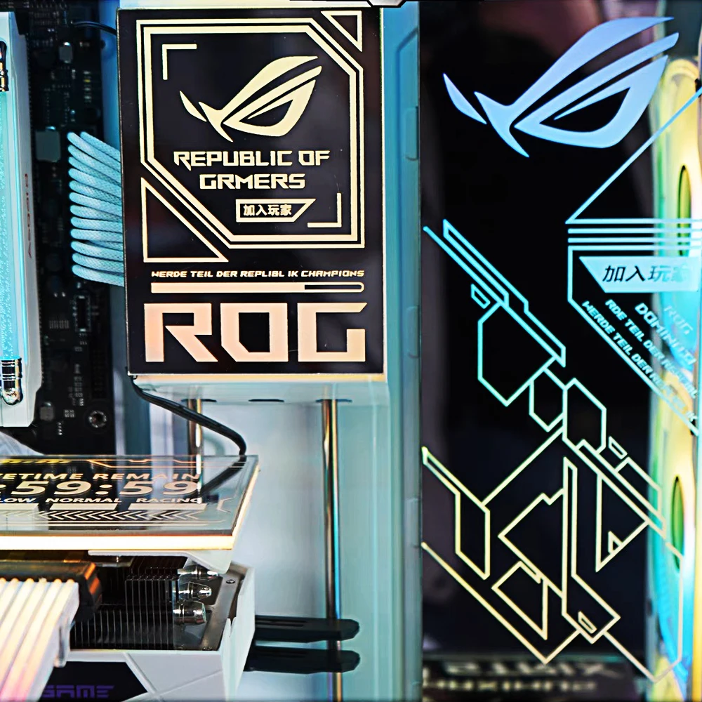 Panel de iluminación de espejo RGB para carcasa ASUS ROG Helios GX601, placa trasera de alimentación de chasis DIY, tablero de luz ARGB, Modding de PC AURA SYNC - imagen 4