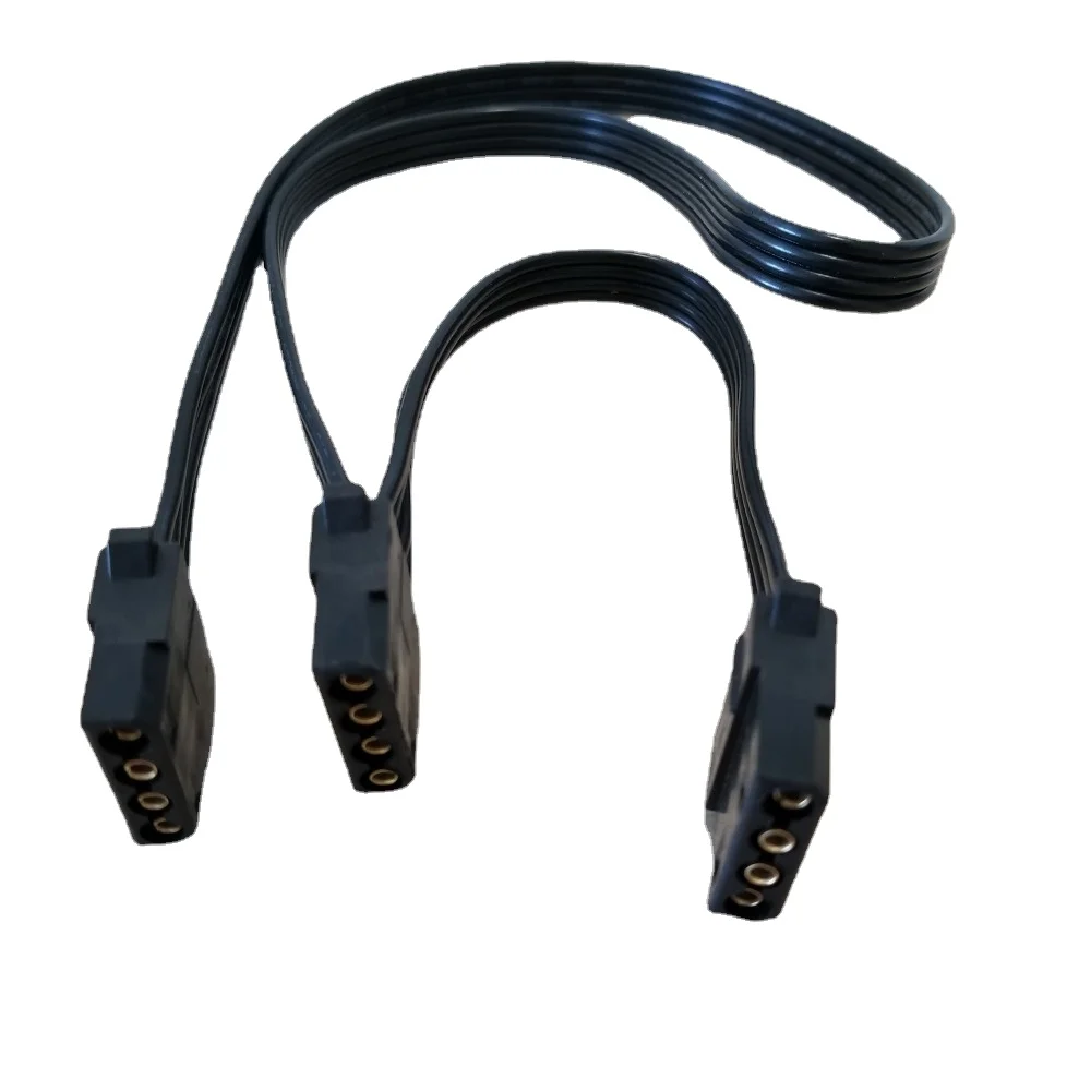 Adaptador de corriente para coche, Cable convertidor de 3 puertos Y 4 pines IDE Molex de 1 a 2 Y, divisor hembra de 18awg, 60cm