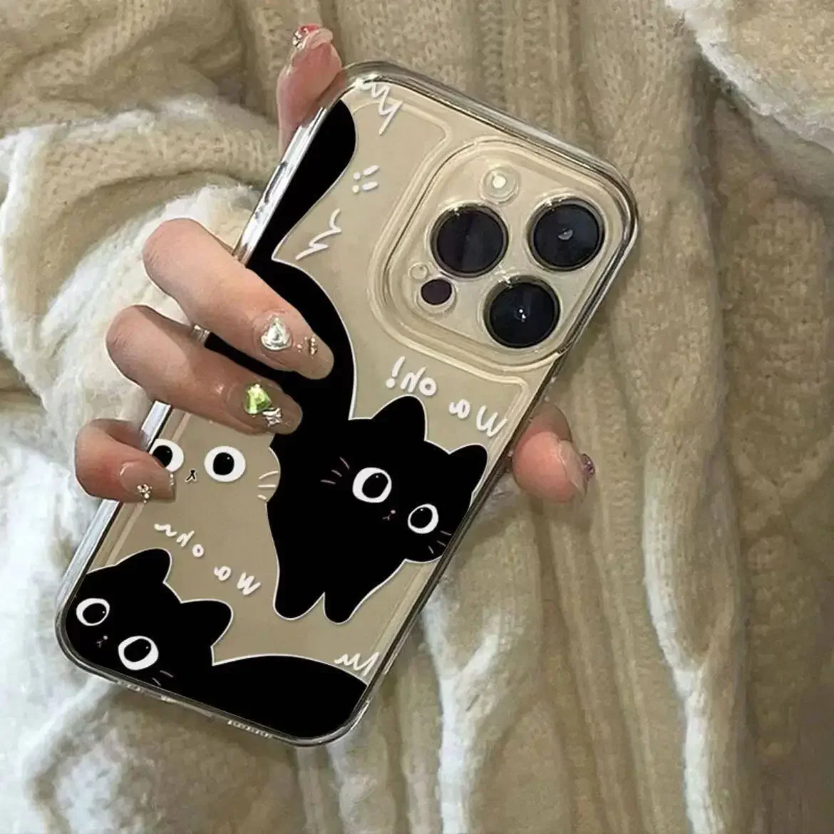 Funda de gato bonito de dibujos animados para Samsung Galaxy S25 Ultra 5G S24 S22 S23 Plus Ultra S20 S21 FE A16 A54 A55 A35 A34 A53 A14 A32 - imagen 2