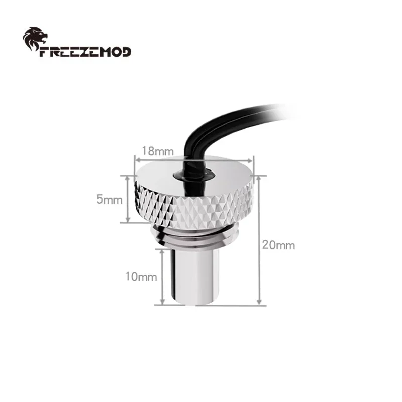 FREEZEMOD-enchufe final de medición de temperatura de refrigeración por agua, Sensor de termómetro 3950 10K, resistente al agua, corto o largo, DT-CWD DT-CWC - imagen 3