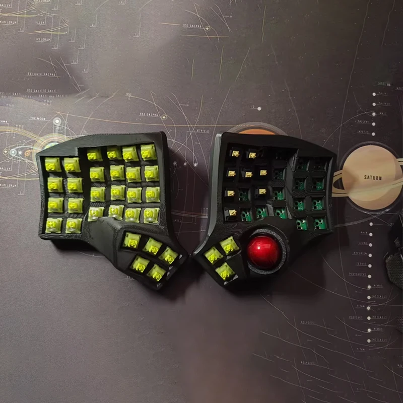 Kit de teclado dividido inalámbrico Charybdis, teclado ergonómico Zmk con cambio de tecla personalizado, Trackball de intercambio en caliente, juego de oficina, teclado dividido