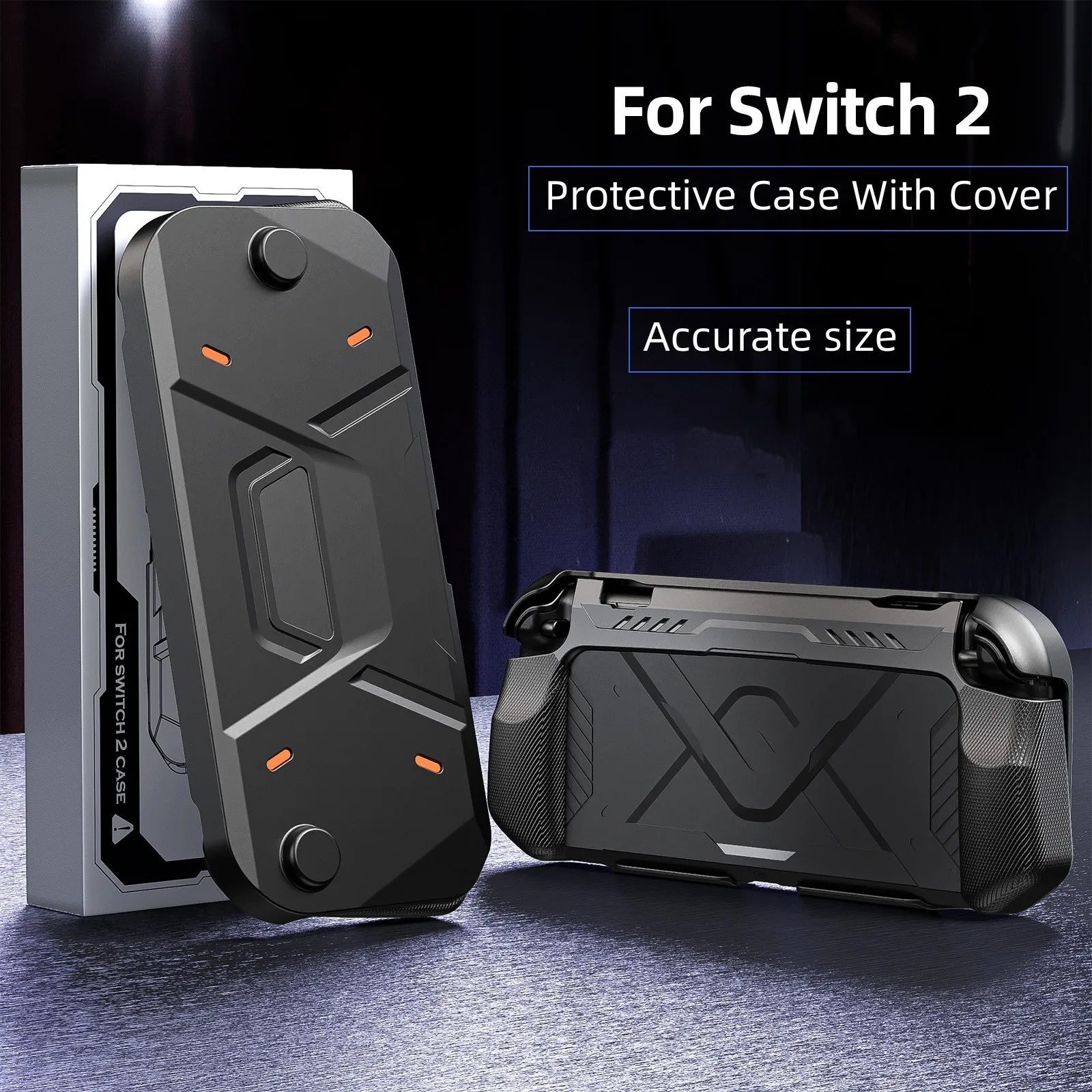 Funda protectora Mecha para Nintendo Switch 2, funda frontal de PC 2025, protección trasera suave de TPU antiarañazos para Switch 2 - imagen 4