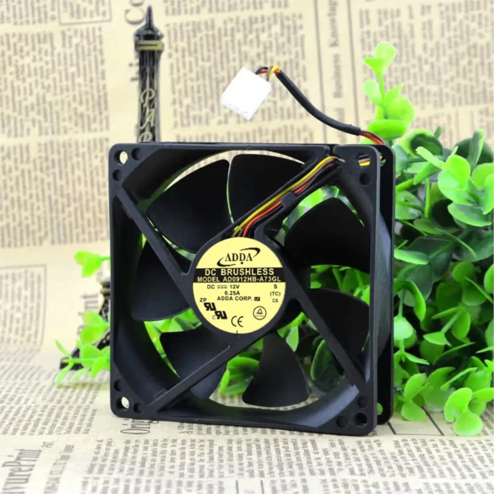 Ventilador de 92 mm para ADDA AD0912HB-A73GL Ventilador de 90 mm: 12 V, 2900 RPM, 52 CFM, 3 cables, refrigeración por PC/serervidor - imagen 3